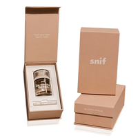 Boîte cadeau vide unique de luxe en carton écologique avec logo personnalisé conception UV huile essentielle pour femme parfum de qualité supérieure