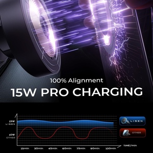 LISEN 2026 Nouveau support magnétique pour téléphone <span class=keywords><strong>de</strong></span> voiture 15W avec <span class=keywords><strong>charge</strong></span> rapide sans fil pour grille d'aération, compatible iPhone 17 16 15 14 Pro Max - Product Image 2