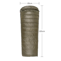 Grand sac de couchage rectangulaire en duvet, double fermeture éclair, pour deux personnes, sac de camping chaud pour l'hiver