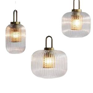 Lampu gantung kaca dekoratif Modern, lampu pencahayaan langit-langit LED gaya Nordik untuk ruang makan rumah - Product Image 4