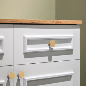 Uppsala Set pomelli mobili 10 pezzi 30 mm diametro oro alluminio e ottone massiccio Design europeo per armadio 9176810 EMUCA - Product Image 5