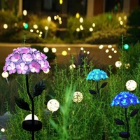 Lampe de jardin solaire violette 8W Éclairage de paysage de cour extérieur étanche Lampe de pelouse solaire à led enfichable Lumière d'ambiance