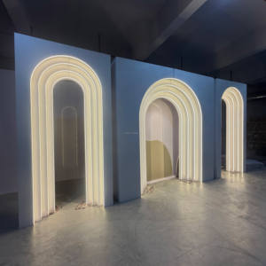 Nuovo Design Moderno e Lussuoso Set di Supporti per Fondale Nuziale Gigante in PVC 3D con <span class=keywords><strong>Arco</strong></span> Curvo per Decorazione Palcoscenico - Product Image 5
