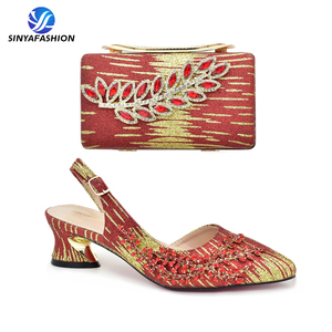 Nuovi Arrivi: Set Coordinato di Scarpe e Borsa, Ultimo Design di Scarpe <span class=keywords><strong>con</strong></span> Tacco Alto e Piattaforma Comoda per <span class=keywords><strong>Camminare</strong></span> - Product Image 6