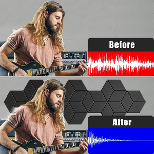 Panel de pared acústico de corte de ranura Hexagonal 3D, ranura en V, paneles de pared acústicos de fieltro PET insonorizados, hoja de <span class=keywords><strong>acondicionamiento</strong></span> acústico - Product Image 5