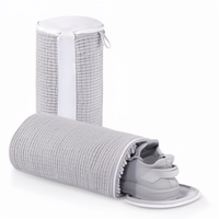 Sac de lavage durable pour chaussures Teletrogy pour lave-linge et sèche-linge, réutilisable, fibres douces, enveloppement à 360°, protège-chaussures ajustables