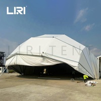 Tente hangar à ouverture automatique personnalisée pour abri temporaire d'avions