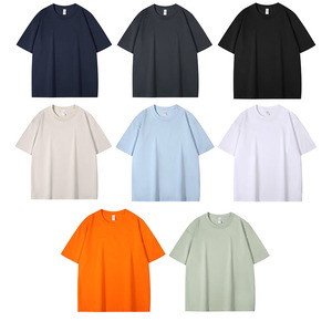 热销 220gsm 定制 DTG 印花徽标男女通用空白 T 恤短袖圆领公司团队服促销 T 恤员工制服 - Product Image 2