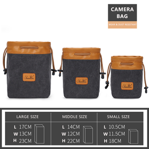 Petit sac à main pliable avec cordon de serrage, sac à main souple pour <span class=keywords><strong>appareil</strong></span> <span class=keywords><strong>photo</strong></span> reflex numérique DSLR, <span class=keywords><strong>pochette</strong></span> pour objectif d'<span class=keywords><strong>appareil</strong></span> <span class=keywords><strong>photo</strong></span> Canon <span class=keywords><strong>Nikon</strong></span> Sony - Product Image 2