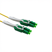 Cordon de brassage fibre optique COMTON Duplex Monomode G.657A1 9µm Jaune Connecteurs LC-LC LSZH/PVC avec languette Push-Pull Certifié ROHS 1m