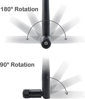Antenne Wi-Fi omnidirectionnelle 2,4 GHz 4,05 dBi en caoutchouc, petite antenne bâton pour routeur sans fil extérieur