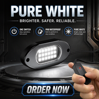 Kit de Luces LED de Alta Intensidad para Autos, 4/6/8/12 Pods, Blanco Puro, Interruptor LED, Clasificación IP68, Señal de Freno Roja para Camiones, Cuatrimotos, UTVs, SUVs