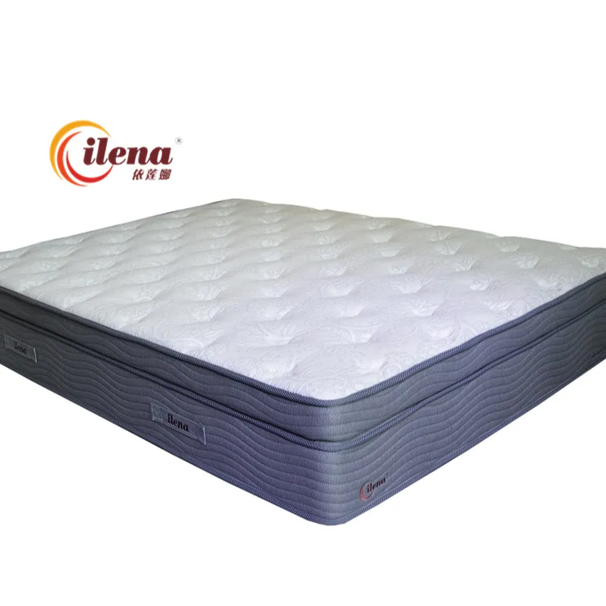 Thuis Box Bed Matras Schuim Latex Guangdong Euro Top Pocket Lente Slaapkamer Meubelen Hoogwaardige Breien Stof Medium Soft