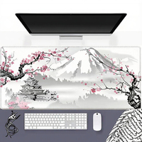 Tapis de souris de jeu XXL personnalisé, imprimé avec des dessins animés, en caoutchouc imperméable, surface en tissu ultra-lisse, bords cousus, pour utilisation sur PC
