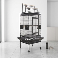 Cage à oiseaux en fer robuste et spacieuse, fabrication chinoise, portable et mobile, pour perroquets, facile à assembler, vente en gros