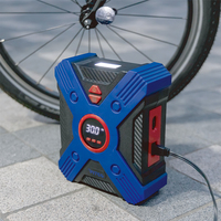 Gonfleur de pneus numérique 12V certifié CE, double alimentation, 100 PSI, avec lumière LED et embout de gonflage à levier verrouillable