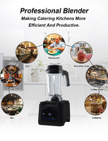 2.5L 2000W Zware Multifunctionele Elektrische Touchpad Commerciële Blender Voor Fruit Sap Groenten Smoothie