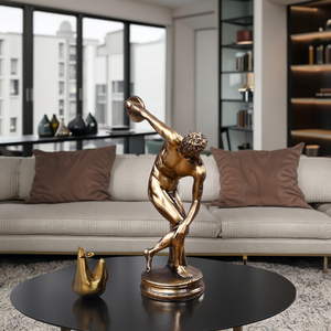 <span class=keywords><strong>Escultura</strong></span> de resina antigua para arte y figura de lanzador de disco coleccionable estatua de bronce griega figura de atleta deportivo decoración del hogar - Product Image 6