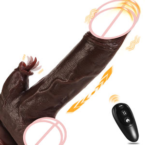 22 cm Dunkelbrauner Realistischer Dildo mit Leckmodus und Vibration zur Stimulation des Weiblichen G-Punkt Erwachsenen-Sexspielzeug für Erwachsene - Product Image 1