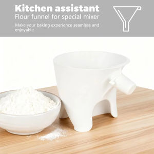 Soporte para Embudo de Harina para Batidoras KitchenAid Artisan con Cabezal Inclinable, Diseño de Plástico con Diámetro para Vertido Fácil y Cómodo - Product Image 4