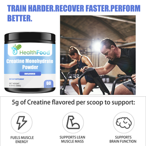Customized Packaging 5000mg Creatine Monohydrate Powder Bulk Creatine Vegan Powder Drink Halal Fuels Muscle Energy Boost Stamina - Product Image 4