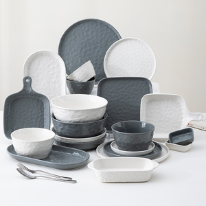 Nordic Style Porcelain Stoneware Dinnerware <b>Sets</b>-Eco Friendly Dishwasher Oven <b>Microwave</b> Safe Customized Color Logo Packing Home - Product Image 1