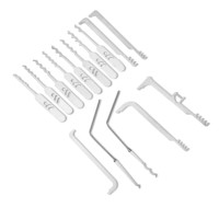 Ensemble d'outils de sélection de serrure à trois cercles durables 071177 perles essentielles Kit de sélection de serrure pliante fournitures de serrurier pratiques