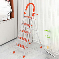 Échelle escamotable multifonction en aluminium au design moderne pour entrepôt, extérieur, supermarché et usage domestique
