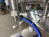 Machine de remplissage verticale semi-automatique portable à piston pour yaourts, jus et boissons