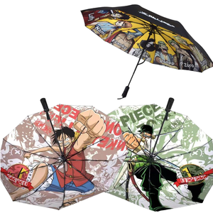 Paraguas de personaje de <span class=keywords><strong>Manga</strong></span> de una pieza Luffy y Zoro con caja de regalo Paraguas relacionados con Anime de metal para niñas - Product Image 4