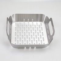 Nouvelle plaque de cuisson carrée robuste pour barbecue, panier de cuisson pour légumes et fruits de mer