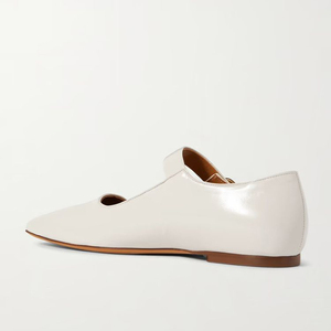 Sandales plates à bout carré pour femmes, grande taille 46, avec boucles à lanières, style Mary Jane classique, chaussures habillées à coupe large - Product Image 5