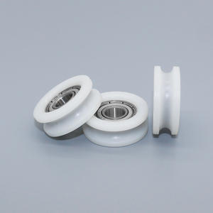 ฟรีเครื่องมือประตูและหน้าต่างลูกกลิ้ง U V H ร่องพลาสติกเลื่อนประตูไนลอนขนาดเล็กคู่มือลูกกลิ้งล้อ 608z พร้อมแบริ่ง - Product Image 2