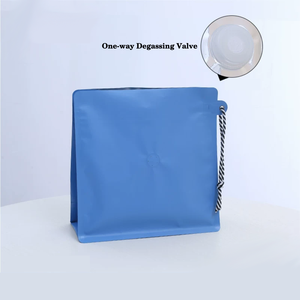 Sacchetto piatto blu con cerniera a strappo, sacchetti di plastica con coulisse portatile per tè <span class=keywords><strong>e</strong></span> caffè da 80, 150, 250g <span class=keywords><strong>e</strong></span> 113~454g - Product Image 3