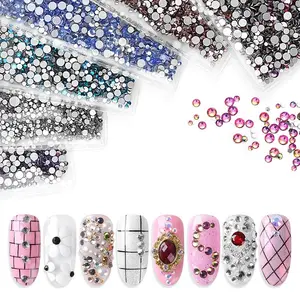 35 Colors Mix Size AB Decorative Diamond Shape Crystal DIY Rhinestones For Nail Art Decoration