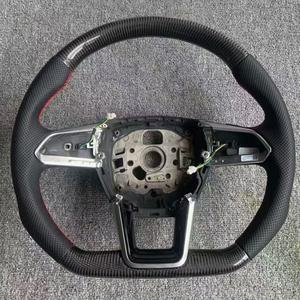 Volante Deportivo de Cuero Perforado y Fibra de Carbono para Modelos <span class=keywords><strong>Audi</strong></span> A3 A4 A5 A6 A6L A7 A8 Q5 Q7 <span class=keywords><strong>Q8</strong></span> TT Q3 - Product Image 5