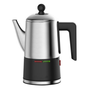 Percolador de café eléctrico de acero inoxidable de 1,5 l, 12 tazas, perilla de progreso de preparación para mantener el calor y transparente, mango de tacto frío para uso doméstico - Product Image 1