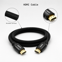 Câble ultra haute vitesse conforme RoHS 1M-8K 60Hz-120Hz 48 Gbps Audio/Vidéo 3D 4K 5M pour projecteur et caméra, blindage tressé en PVC