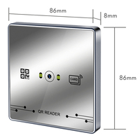 Lecteur de cartes d'accès RFID TCP/IP Wiegand 13,56 MHz avec code QR, lecteur d'empreintes digitales biométrique, construction métallique, contrôle d'accès ISO