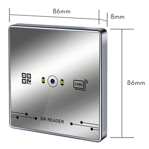 Lector de Tarjetas de Acceso con Código QR RFID TCP/IP Wiegand de 13.56MHz con Medición Biométrica de Huellas Dactilares para Control de Acceso - Product Image 2