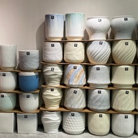Pots en céramique d'extérieur pour la cour, grands pots à fleurs en céramique pour plantes d'intérieur
