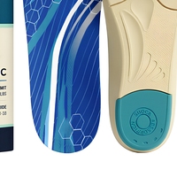 Semelles orthopédiques confortables avec soutien de la voûte plantaire pour pieds plats et soulagement des épines calcanéennes, inserts de chaussures en PU/Gel écologiques, doux et lavables