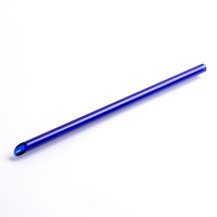 Paille en verre transparente en borosilicate de haute qualité, résistante à la chaleur, colorée, à embout pointu et oblique, pour milk-shake, tube épais et thé au lait aux perles Boba