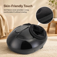 Masseur de pieds électrique à rouleaux, airbag chauffant, 3 programmes, 5 niveaux, housse lavable, minuterie, masseur de pieds pour la maison