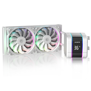 ALSEYE โปรเซสเซอร์คอมพิวเตอร์สำหรับเล่นเกมขนาด240มม. ระบบระบายความร้อนด้วยน้ำและพัดลมระบายความร้อนตามแนวแกน RGB - Product Image 2