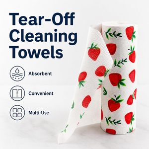 Rouleaux de chiffons microfibres jetables à séchage rapide personnalisés pour la cuisine, la vaisselle et la maison, 100% polyester, imprimés - Product Image 4