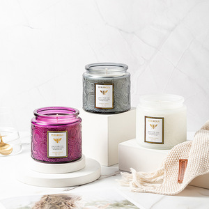 Vela Aromática de Cumpleaños con Diseño de Cielo Estrellado en Relieve, Vaso de Vidrio, Semielaborada, Sin Humo, Recuerdos de Boda, Regalo con Fragancia de Cera de Soja - Product Image 2