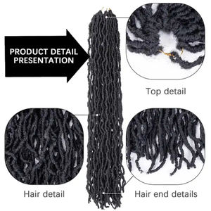 Venta caliente Nu Soft Locs Trenzas <span class=keywords><strong>Cabello</strong></span> 36 pulgadas Natural Ombre <span class=keywords><strong>Rubio</strong></span> Suave Desgastado Trenzado <span class=keywords><strong>Cabello</strong></span> Faux Locs Extensiones de <span class=keywords><strong>cabello</strong></span> de ganchillo - Product Image 3