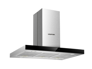 <span class=keywords><strong>Cappa</strong></span> aspirante da soffitto per mercato UE/USA, design unico, forte pressione del vento, in vetro temperato, con condotto, per cucina - Product Image 5