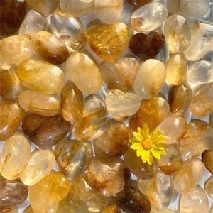 Cristal de Cuarzo Dorado Natural de Alta Calidad al por Mayor, Tallado en Forma de Corazón, Grabado, Ecológico, Curativo, Artesanal, Forma Irregular, para el Hogar - Product Image 6